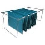 Letter Size Metal File Folder Frame - Adjustable Silver Office Organizer