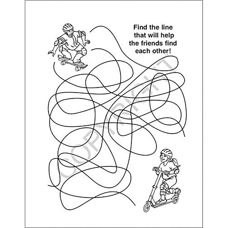 25 Pack Educational Children's Coloring & Activity Books - Safety & Health Themes