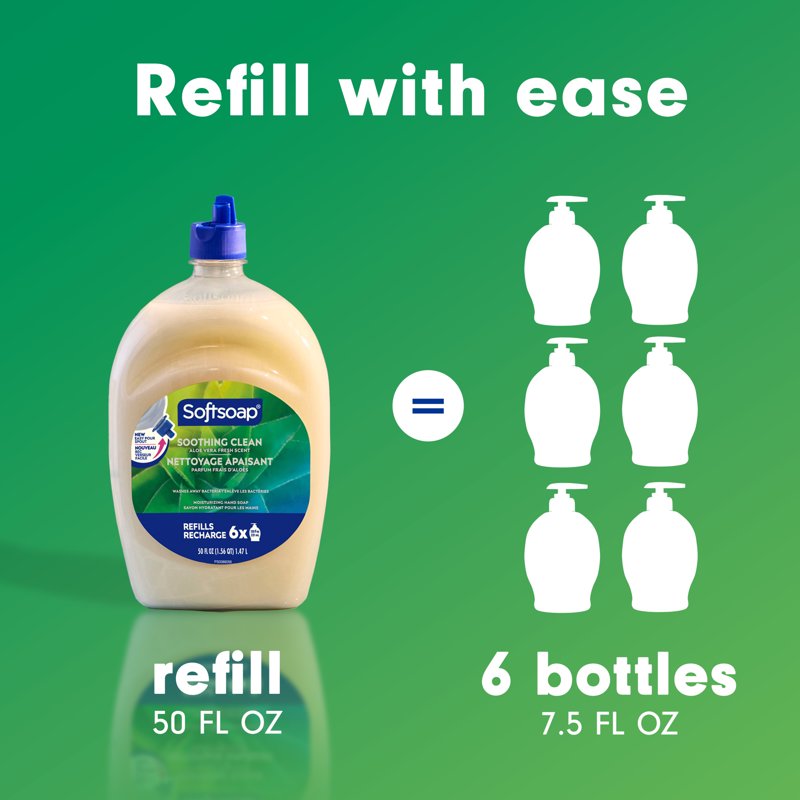 Liquid Hand Soap Refill Aloe Vera Fresh Scent 50 Fl Oz - Softsoap