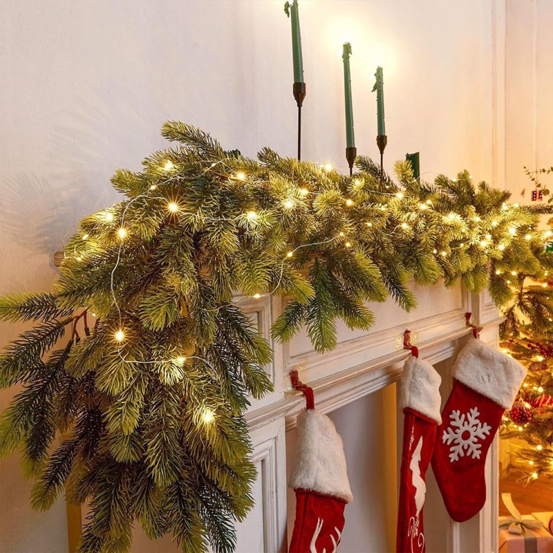 Artificial Pine Garland 6FT Faux Greenery for Indoor & Outdoor Holiday Decor