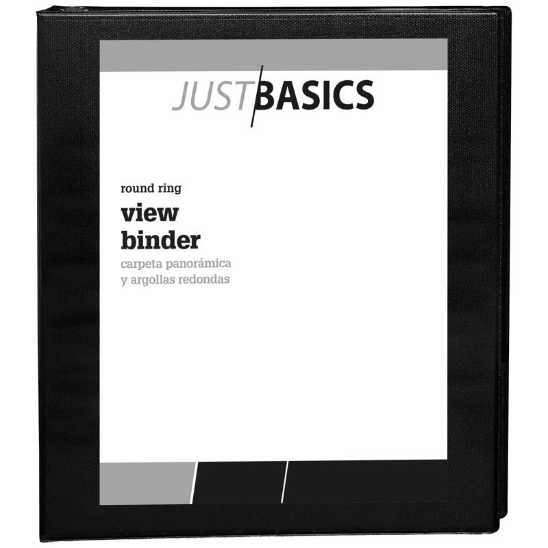 1/2 Inch Recycled View Binder Pack of 12 - Black, Durable Organization