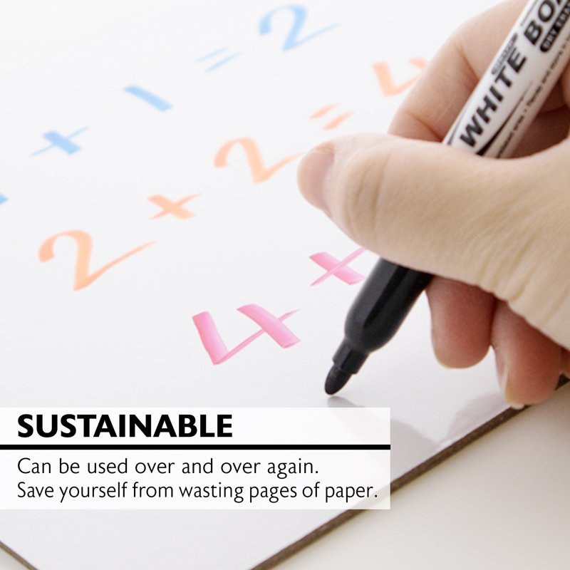 Dry Erase Lap Board 9x12 Inches Double-Sided Classroom & Office Use
