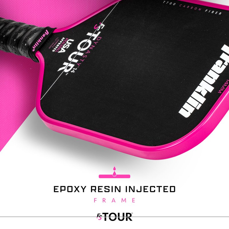 Dynasty 14mm Pink Pickleball Paddle – FS Tour Series, Premium Polymer Core