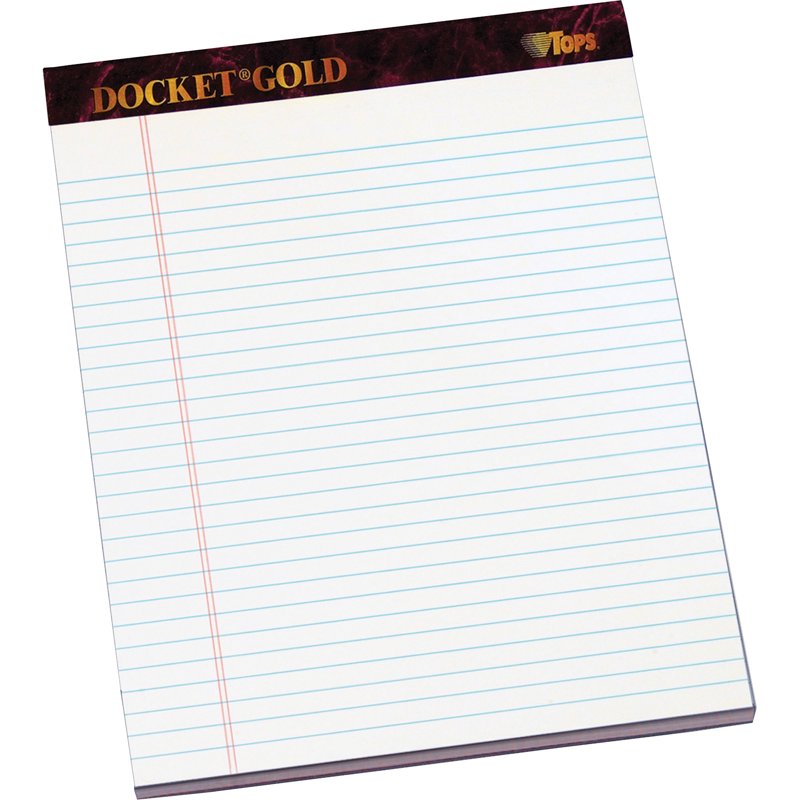 Legal Rule Writing Pads - 8.5 x 11.75 Inch, 50 Sheets, 12 Pack
