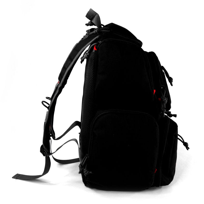 Heavy Duty Lockable Outdoor Hiking Backpack with Rain Cover - Black
