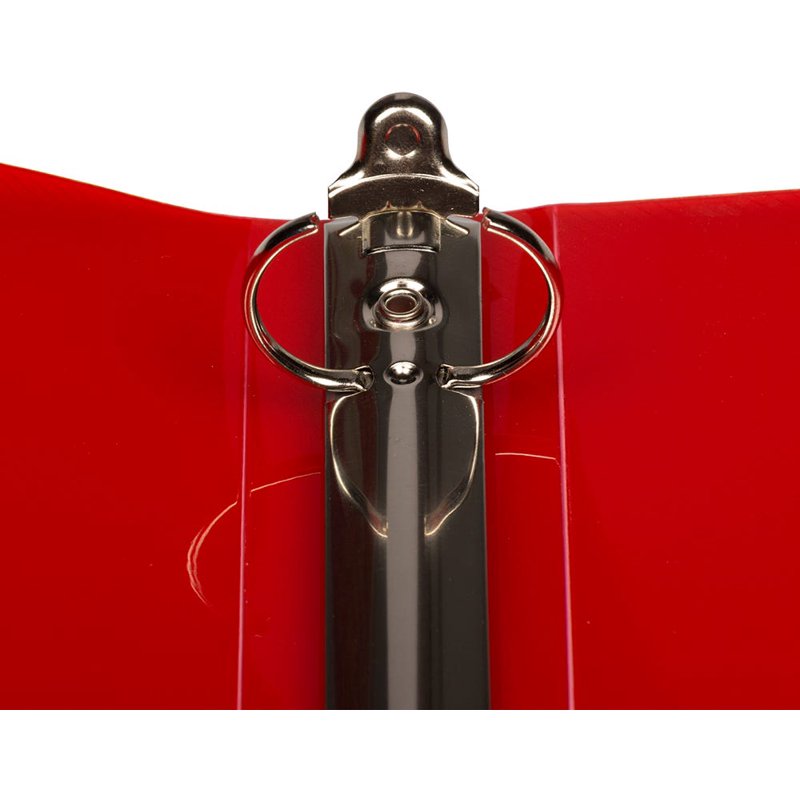 1 Inch Plastic Three Ring Binder with Metal Rings - Red, 10.4 x 11.6 inches