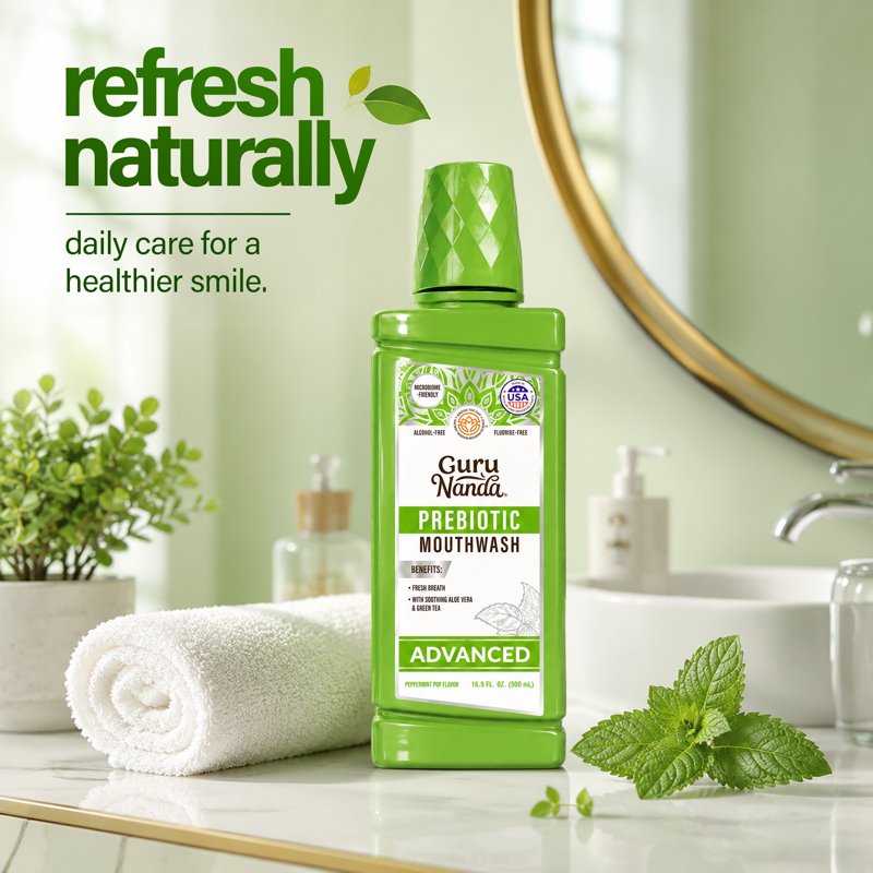 Prebiotic Alcohol-Free Mouthwash with Peppermint - 16.9 fl oz