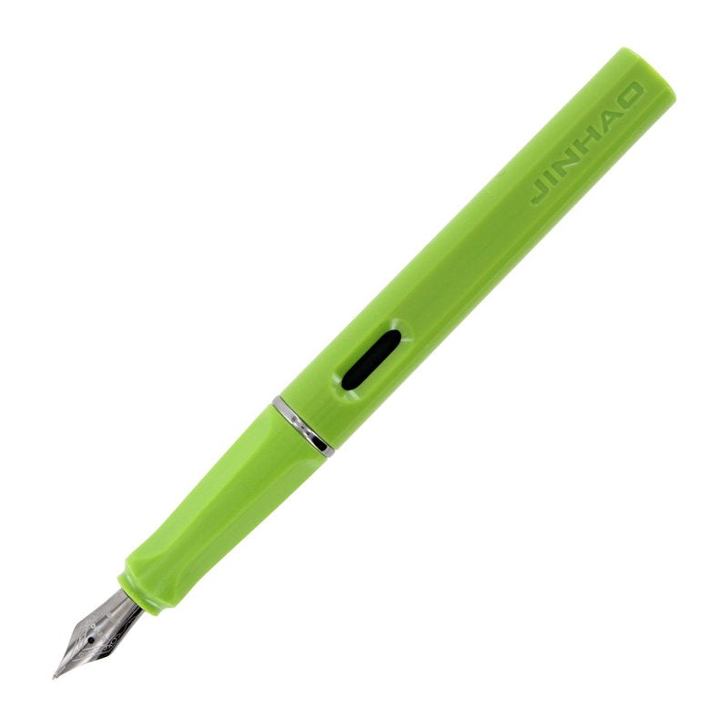 Jinhao Fountain Pen - Lime Green, Blue, Translucent & Black Ink Pen