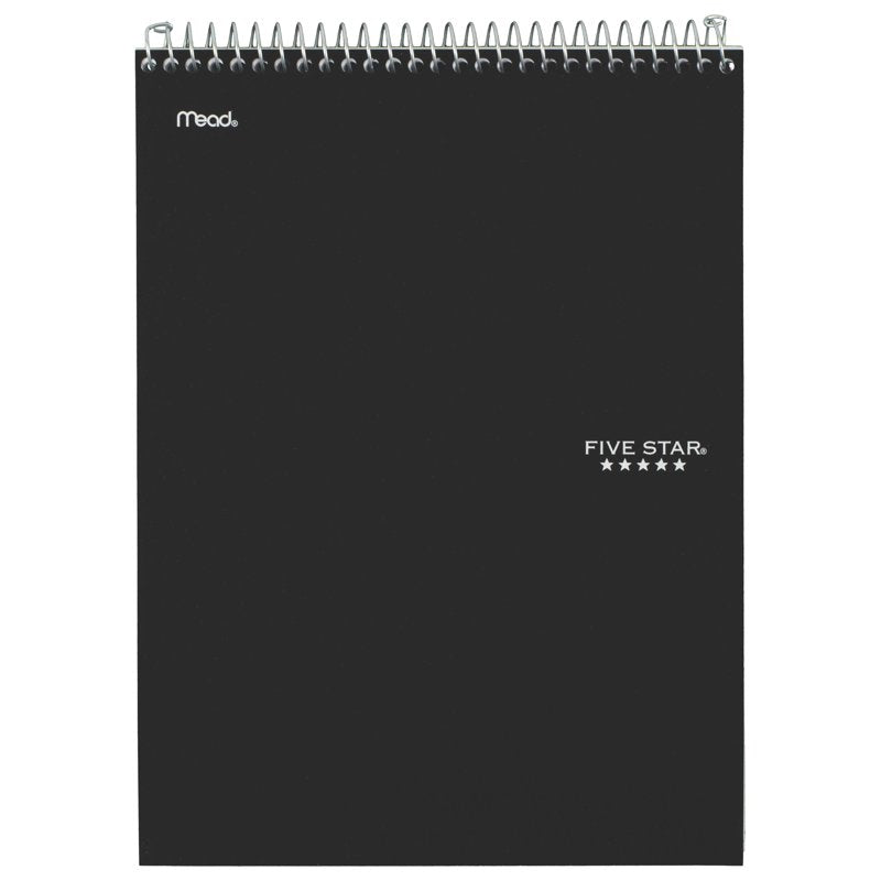 Five Star College Ruled Notepad 11x8.5 Assorted Colors Spiral & Water Resistant Cover