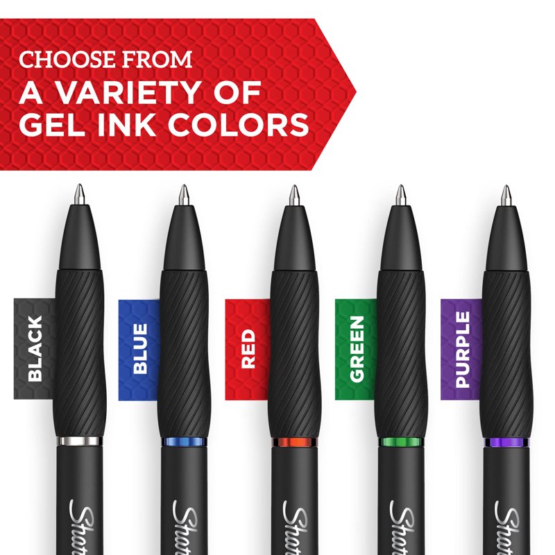Gel Pens Pack of 36 - Medium Point 0.7mm Black & Blue Ink for Writing