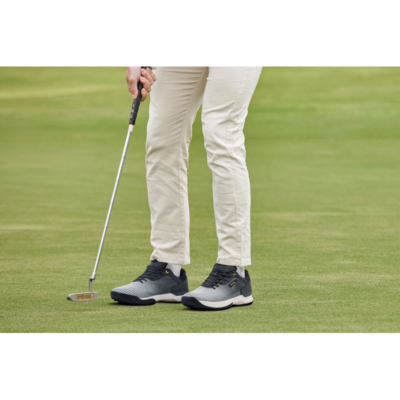 FitVille Wide Men’s Golf Shoes Gray, 11.5 Wide – Waterproof, Arch Support, Spiked