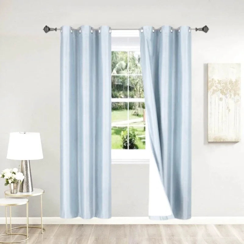 Blackout Window Curtain Panels - Room Darkening, Insulating, Noise Reducing, 84 Inches