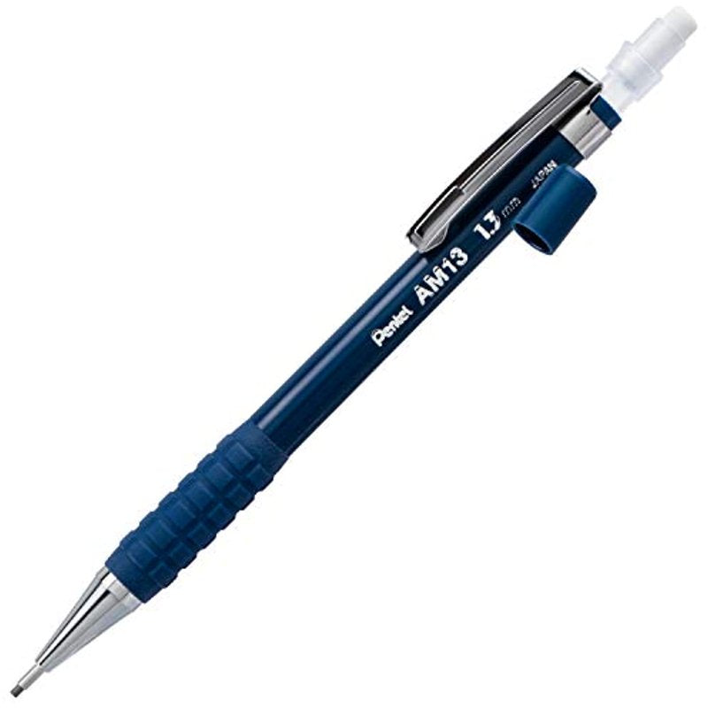 Mechanical Pencil with 1.3mm Heavy-Duty Lead, Dark Blue Barrel & Refill