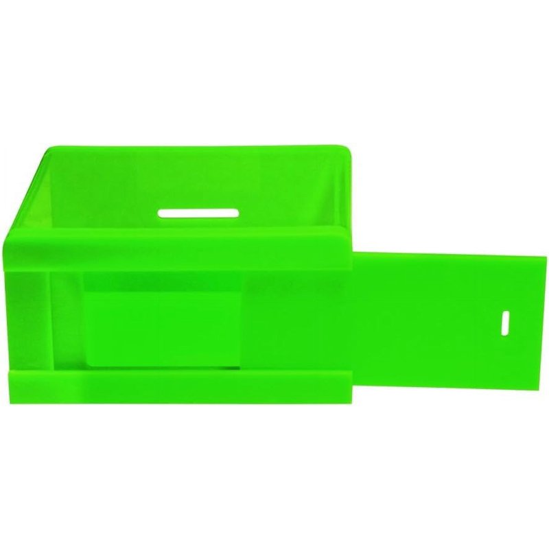 Acrylic Donation Collection Box with Lock and Key - Wall Mount or Countertop Display, Neon Green