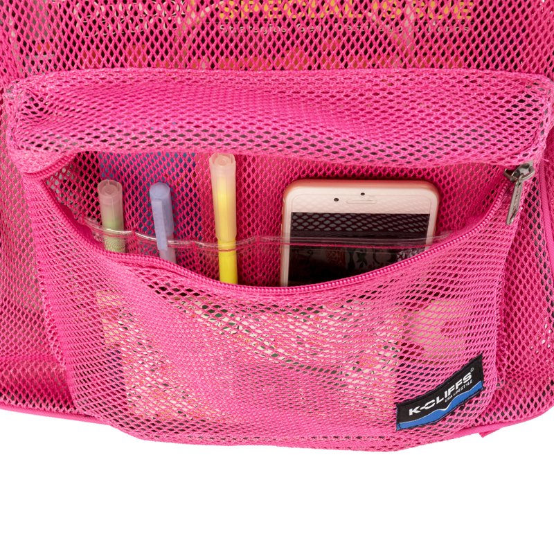 Heavy Duty Mesh Backpack for School & Gym - Transparent Student Bookbag