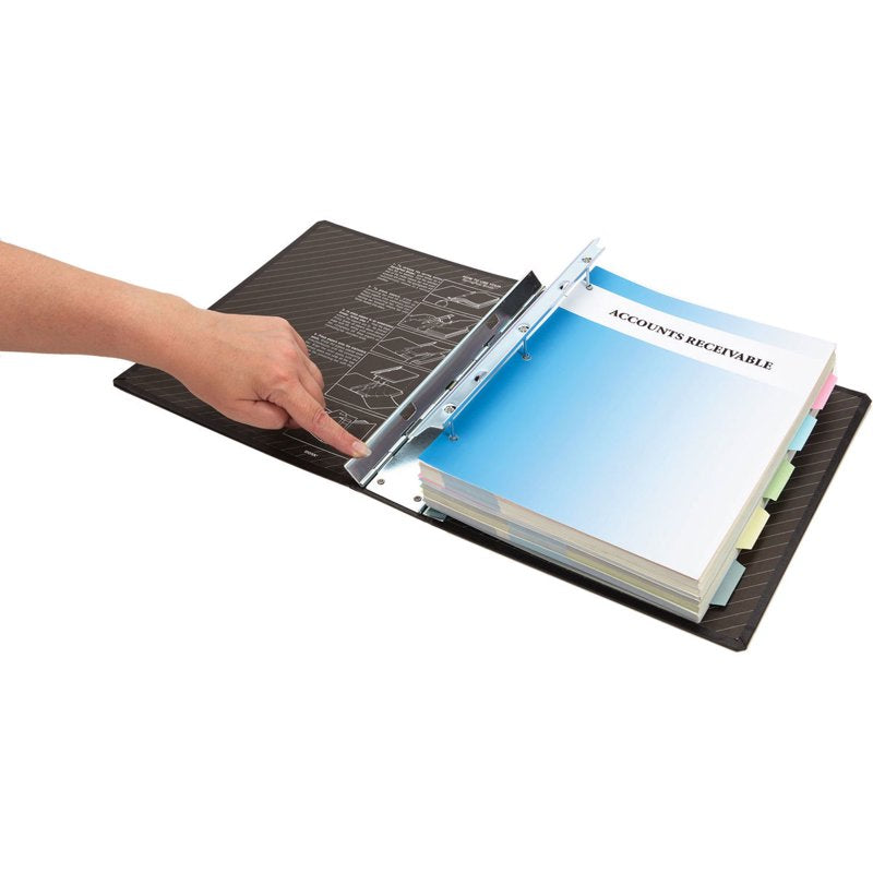 Springpost Binder 4-Inch Capacity for Documents and Portfolios - Black