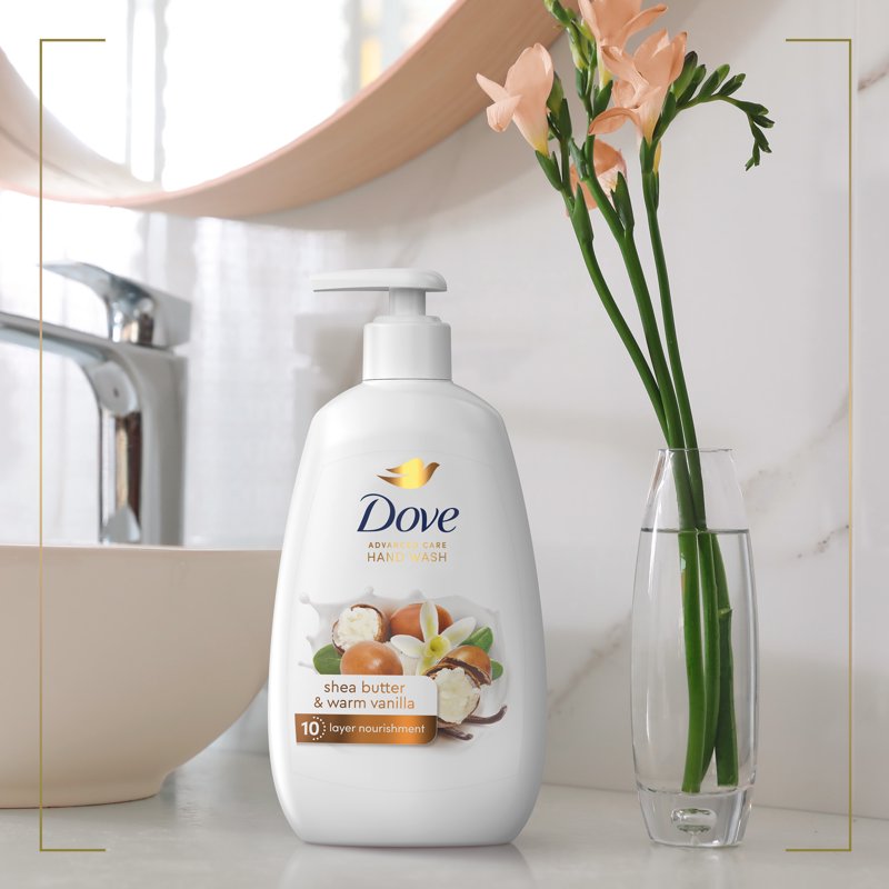 Dove Hand Wash Shea Butter & Warm Vanilla 4 Pack - Moisturizing Liquid Soap