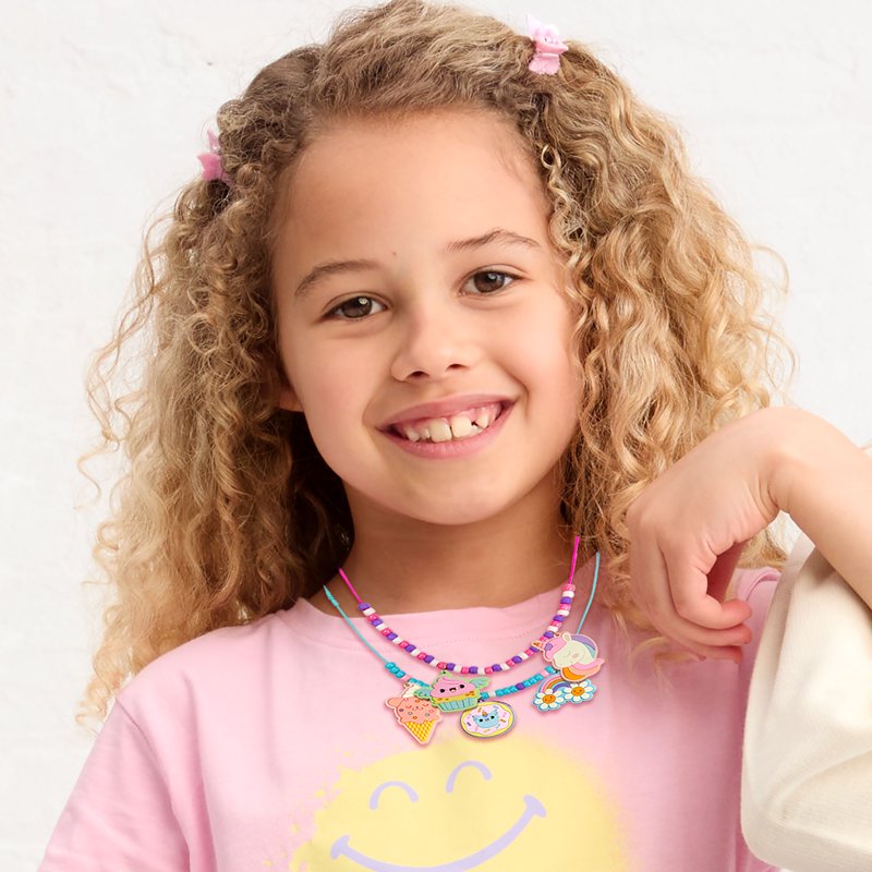 Kids Jewelry Making Kit with Storage Case - Create Custom Bracelets & Necklaces
