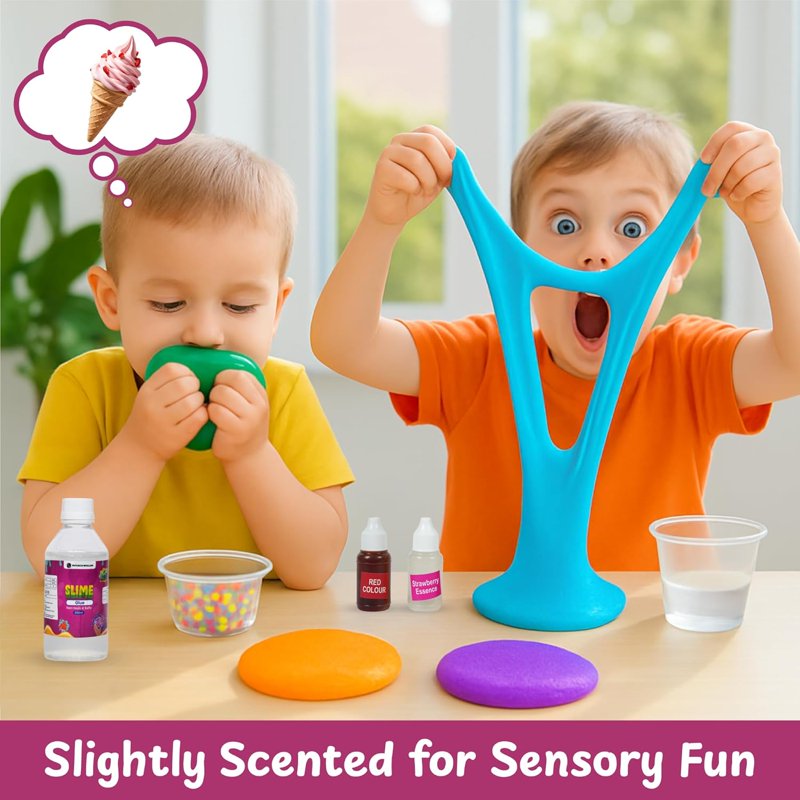 Kids Slime Making Kit with Glitter, Confetti & Molds – 15+ Activities for Ages 4+