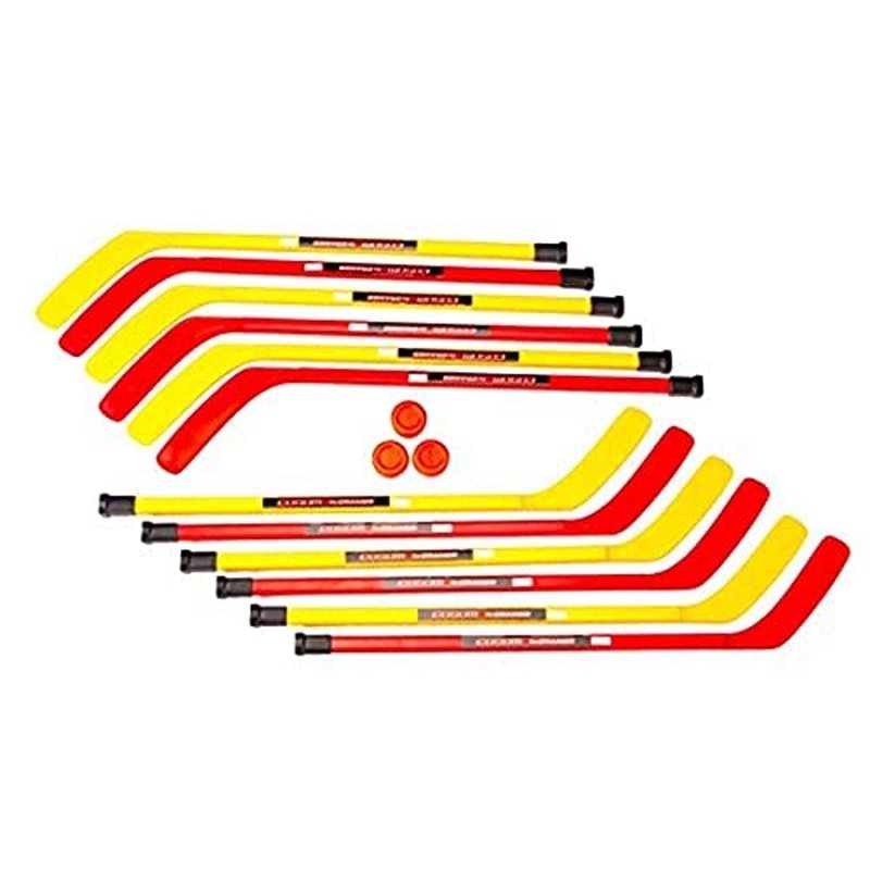 Kids Hockey Sticks Set - 15 Standard 36-Inch Elementary Shafts
