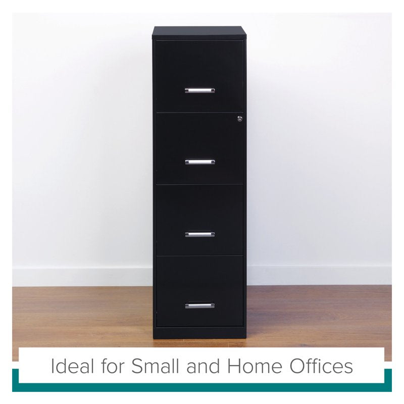 18-Inch Deep Metal File Cabinet with 4 Drawers, Lockable Office Storage