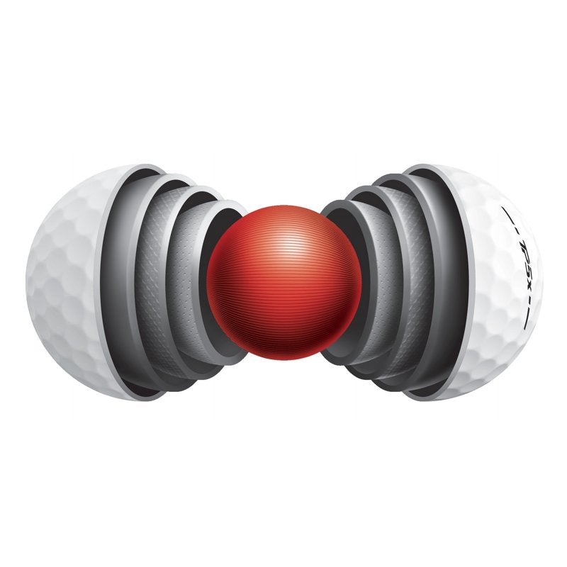 TaylorMade TP5x Golf Balls 12 Pack 2025 White - Tour Performance