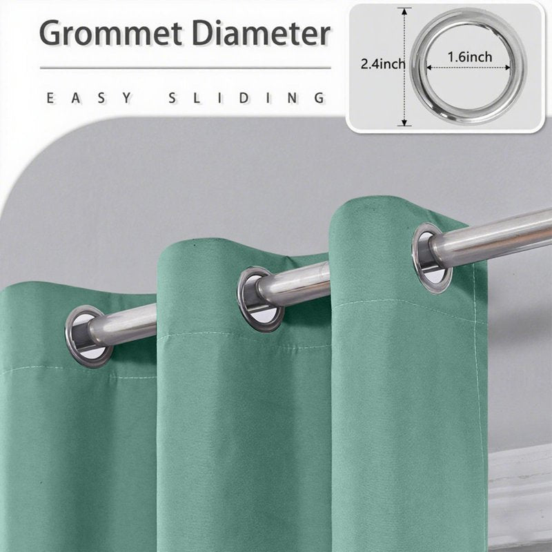 Blackout Curtains with Grommet Top - Thermal Insulated Noise Reducing Drapes for Bedroom & Living Room