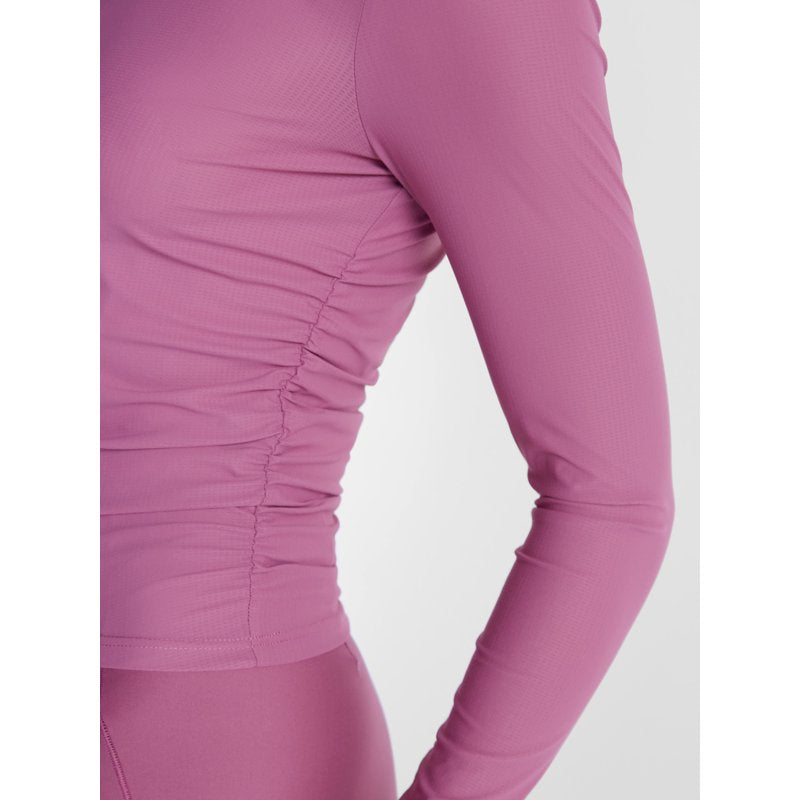 Women's Ruched Side Cinch Top - Activewear & Casual Pullover