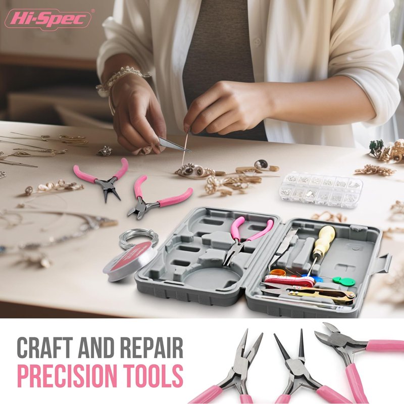 Jewelry Making Tool Kit with 600 Findings, Pliers, Needles & Accessories