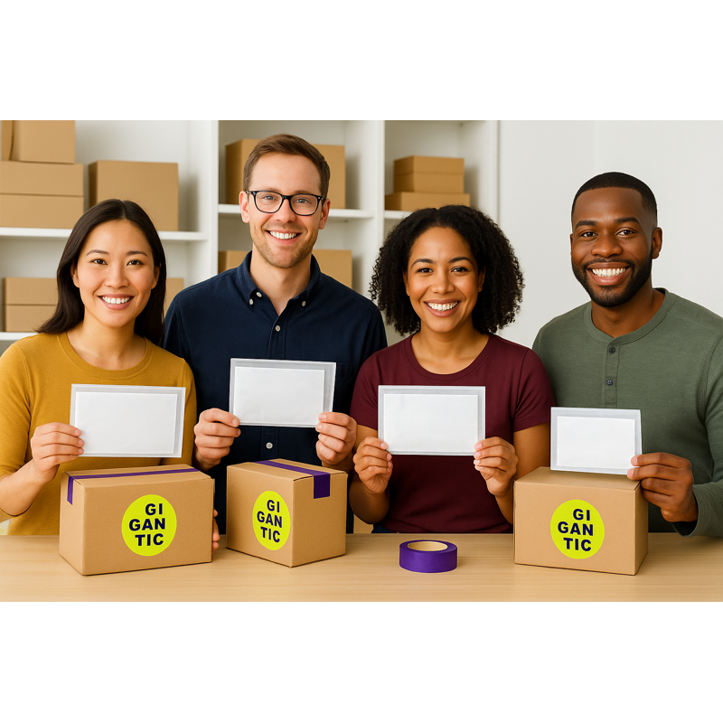 Self-Adhesive Poly Envelopes for Shipping & Packing, Clear, 6.5x10 Inches