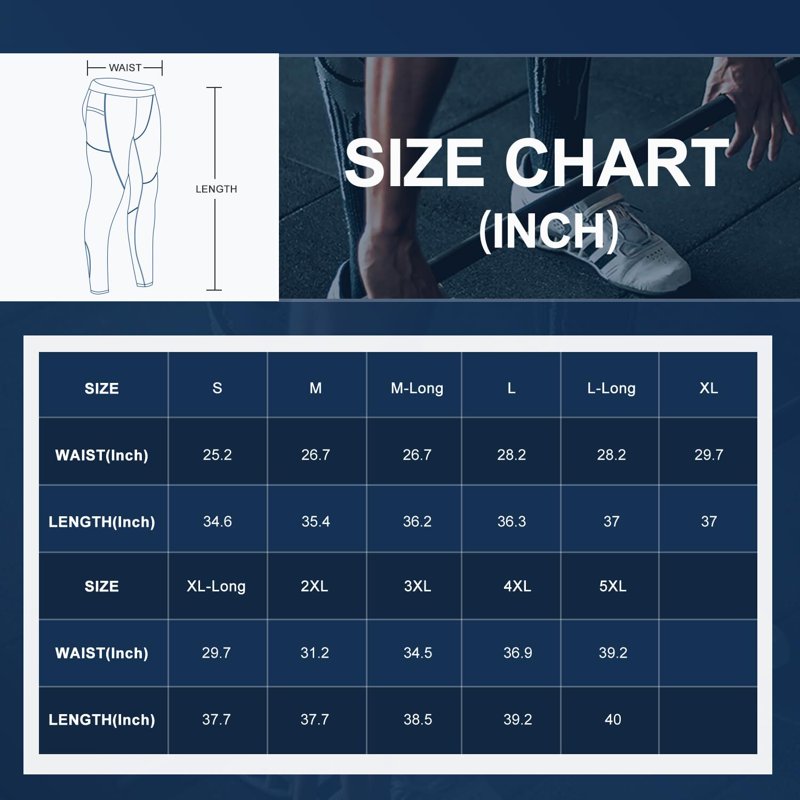 Men's Compression Pants 3 Pack Workout Running Tights Base Layer