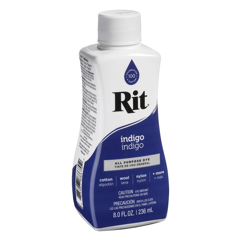 Rit All-Purpose Liquid Dye - Indigo, 8 oz (Indigo, Single)