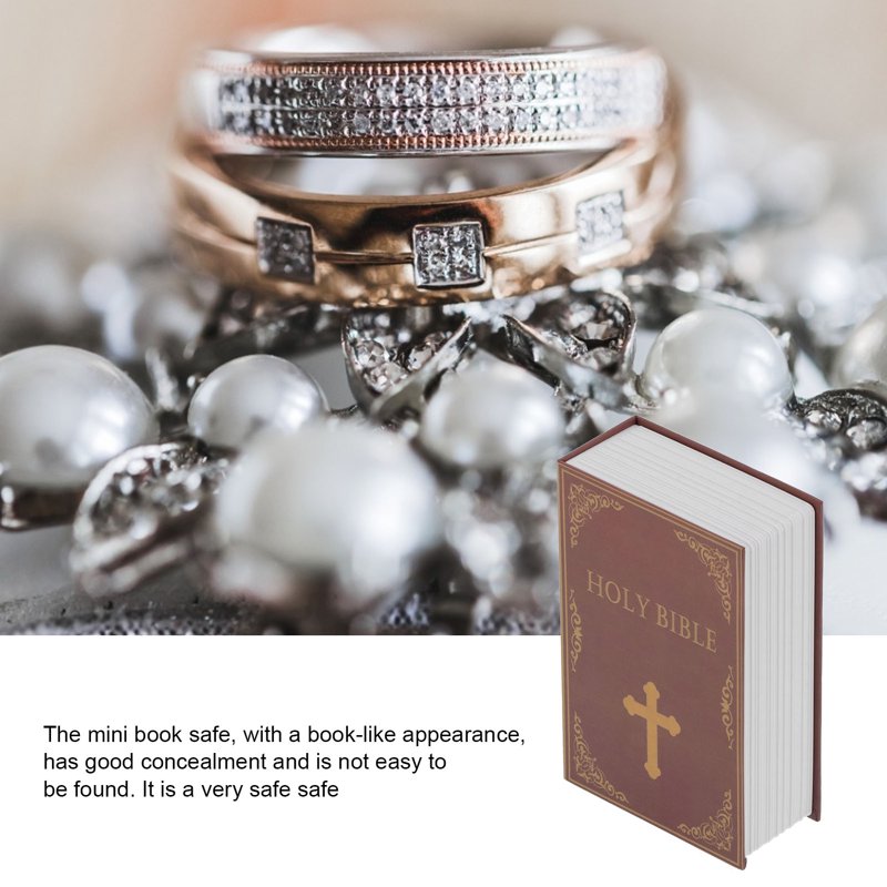 Book Safe with Combination Lock - Discreet Mini Dictionary Hidden Storage Box