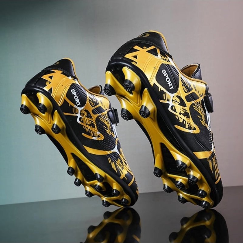 Kids Soccer Shoes Athletic Cleats - Long-Blackgold Variation 11