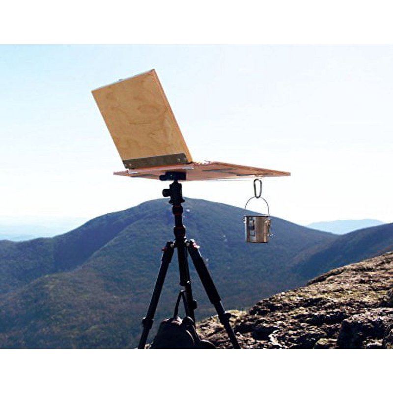 Large Plein Air Pochade Box for Travel - Sturdy Wooden Art Easel