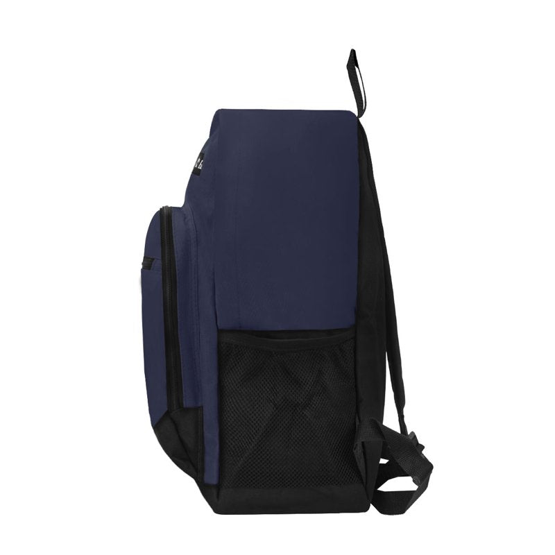 Casual Unisex Backpack for School Work Travel with Side Mesh Pockets