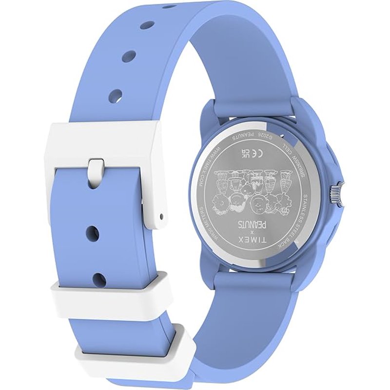 Kids 30mm Peanuts Watch with Blue Strap and White Dial - Water Resistant