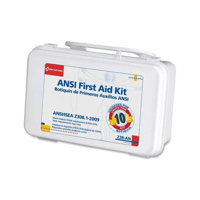 ANSI Compliant First Aid Kit 64 Pieces Wall-Mountable Emergency Medical Supplies