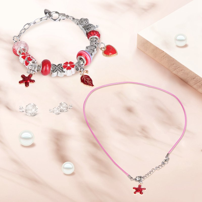 DIY Charm Bracelet Making Kit for Kids Teens - Jewelry Craft Set with Gift Box