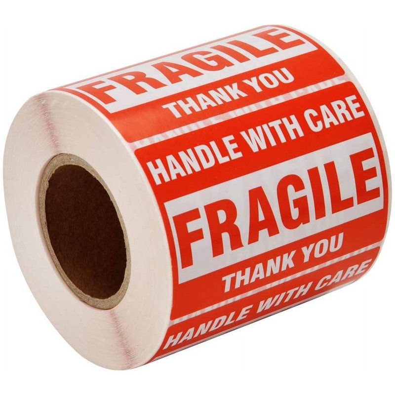 Fragile Shipping Labels 4 Rolls 2x3 Inch Handle With Care & Thank You Stickers