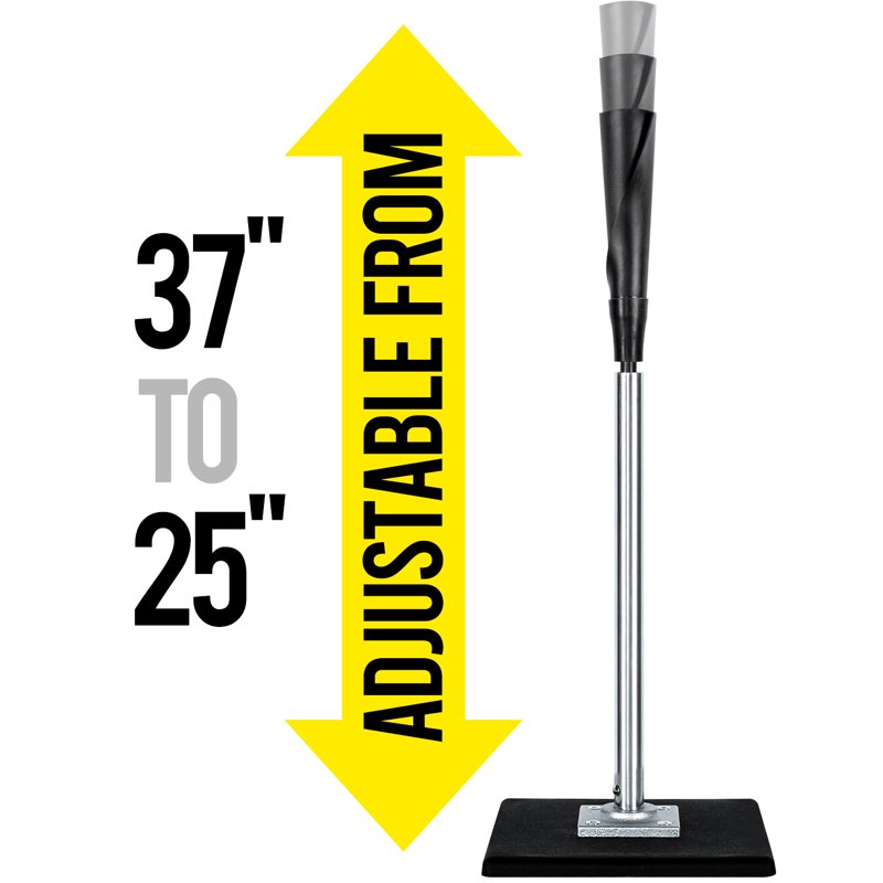 Adjustable Baseball Batting Tee - Portable & Durable Training Equipment, 25-37 Inches