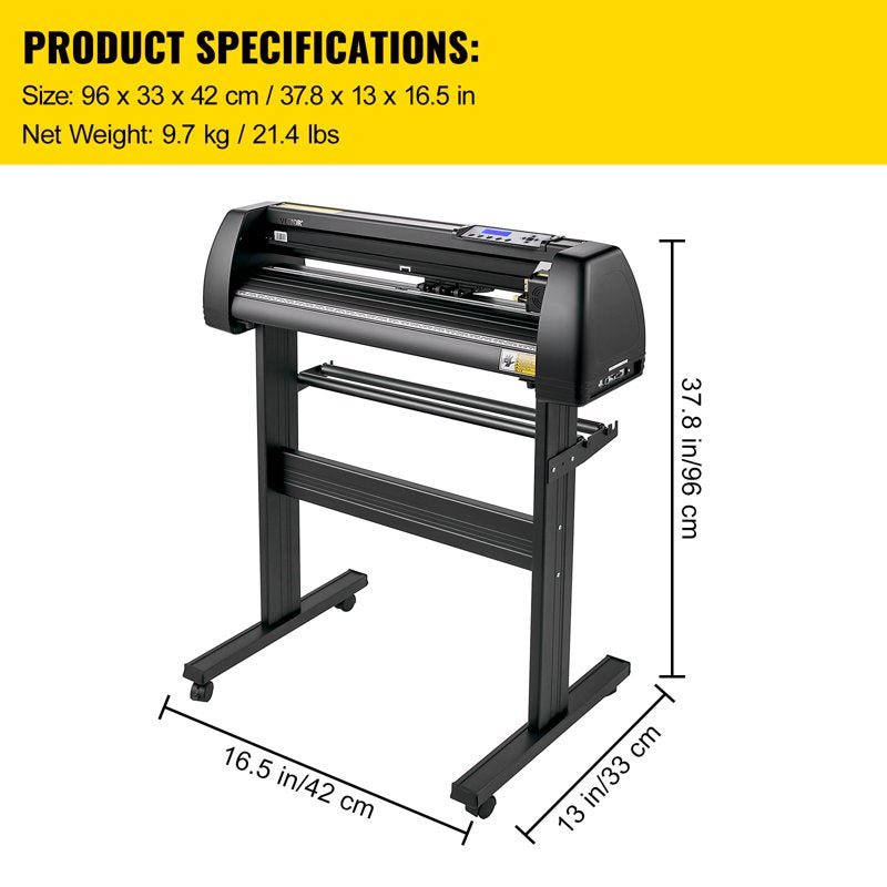 Vinyl Cutter Plotter Machine 720mm Sign Making for Windows with LCD Display