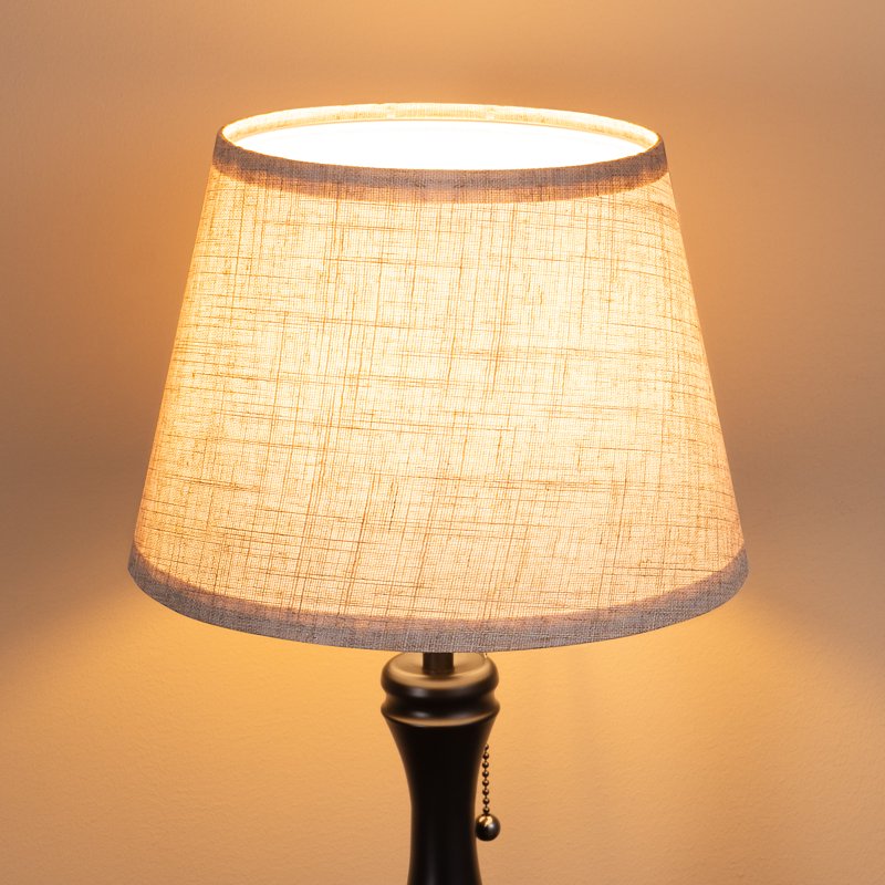 Modern Table Lamp for Living Room & Bedroom - Bedside Light with Linen Shade