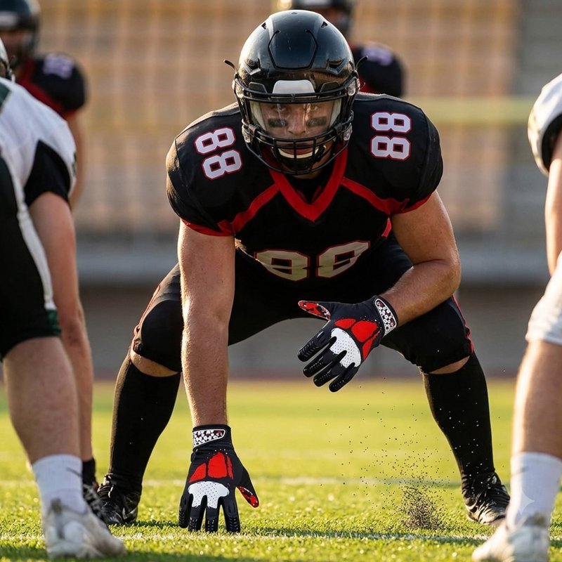 High Grip Football Receiver Gloves for Youth & Adults - Lupine Rage Villain 3.0