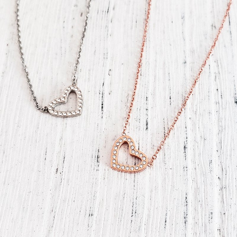 Silver Heart Necklace for Daughter - Gift for Her, Birthday & Christmas