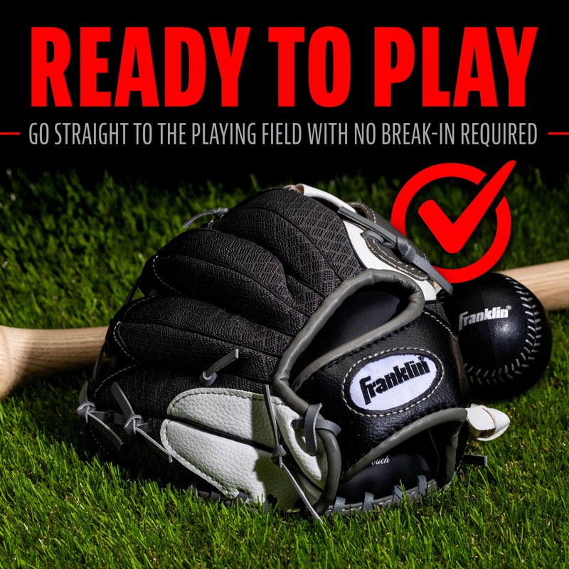 Kids Teeball Glove and Ball Set - Lightweight Mesh Construction, 9.5 Inch
