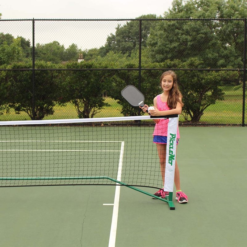 Portable Steel Oval Tube Pickleball Net with Carry Bag - Quick Setup, Official Size