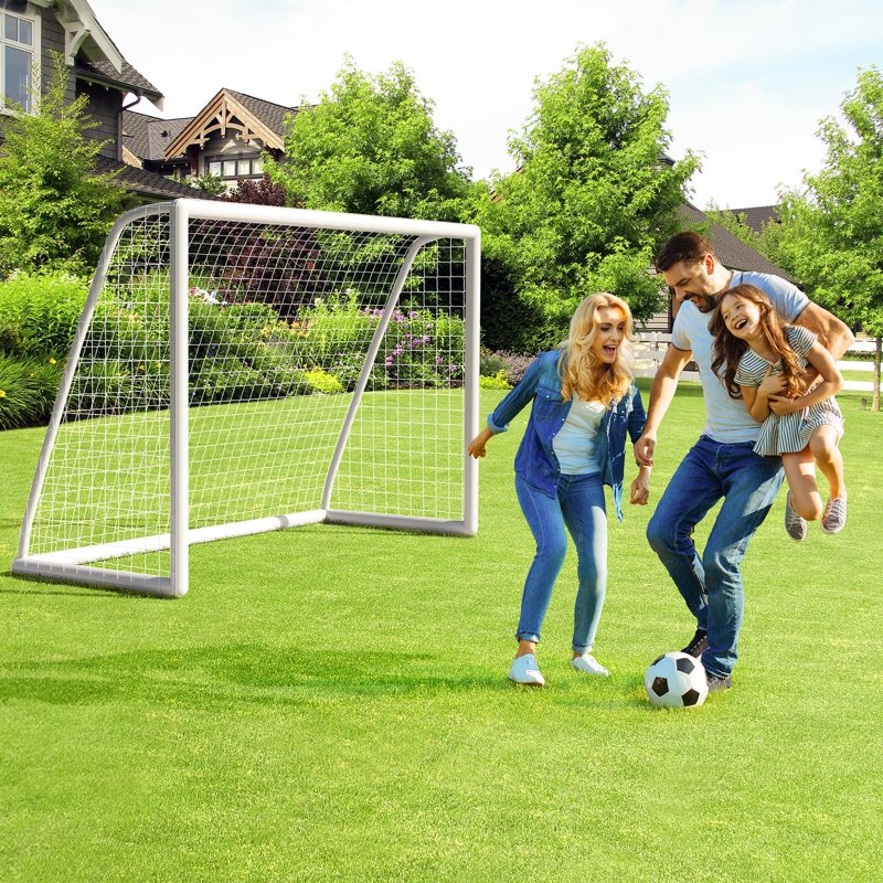 TLGREEN 8x6 ft Portable Soccer Goal Set of 2 with Weatherproof UPVC Frame & Carry Bag