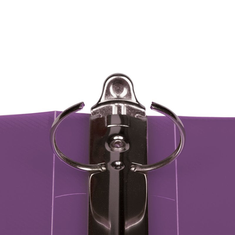 Purple Plastic Binder with 3 Metal Rings - 1.5 Inch Capacity