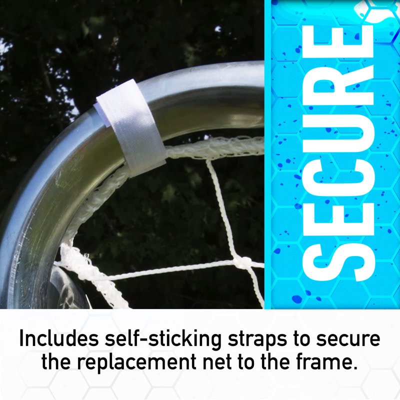 All-Weather Replacement Net for 10x5 Soccer Goals with Self-Sticking Straps